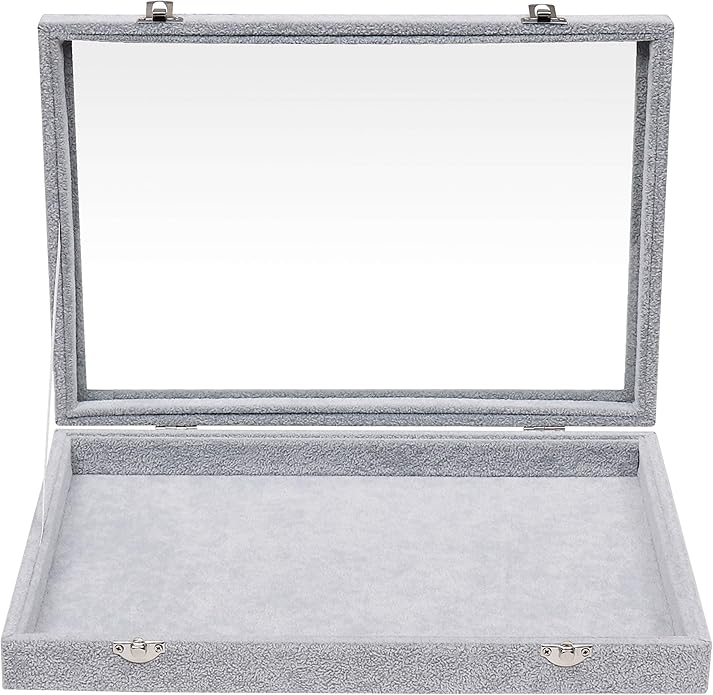 Schmuck Aufbewahrung - Verschließbares, Stapelbare graues Schmuck