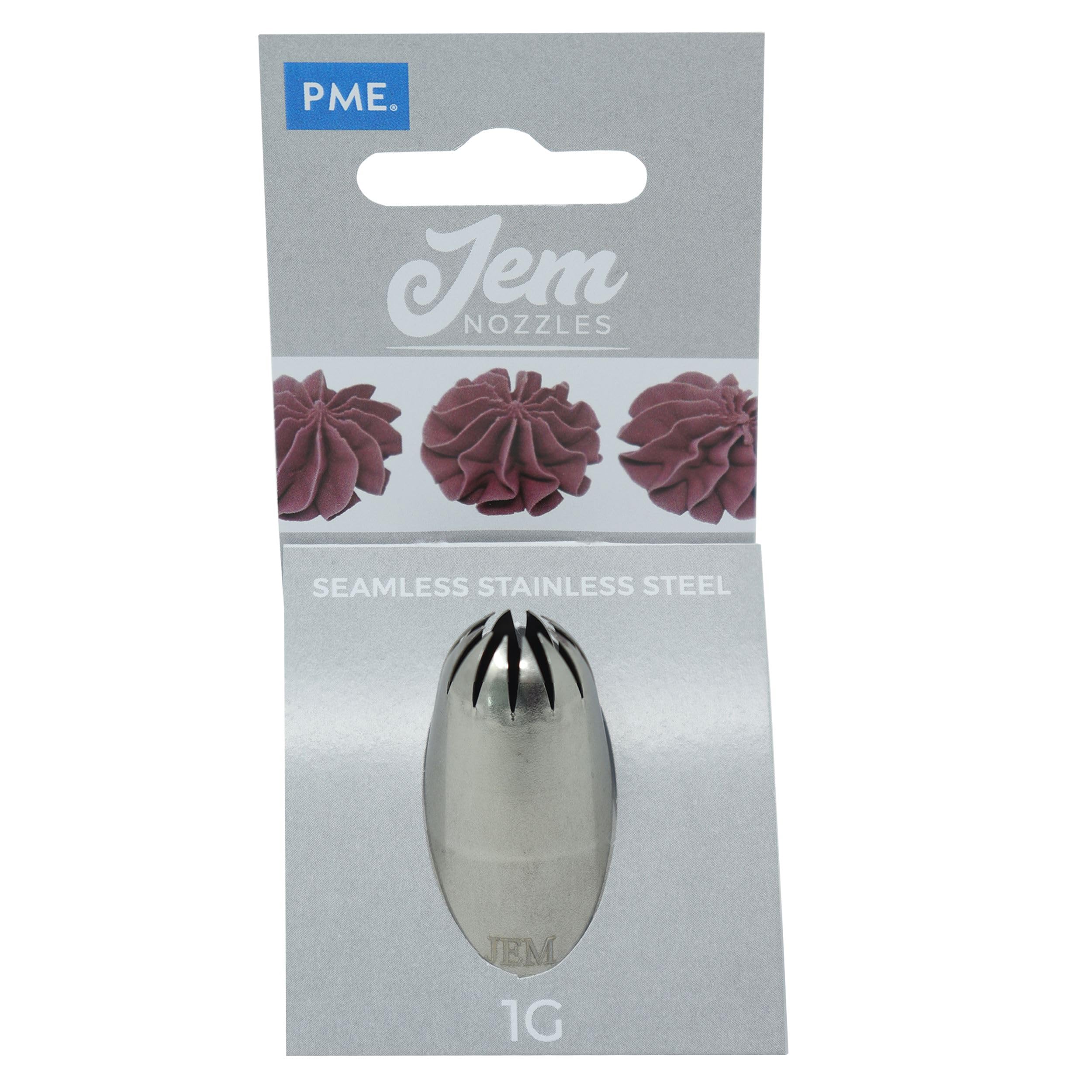 PME NZ1G JEM Drop Flower Piping Nozzle no. 1G, Silver