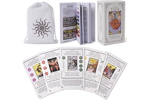 NIUBOUIO Tarot Cards with Meanings on Them for Beginners, Learning Tarot Reading Cards, Beginner Tarot Deck with Guidebook