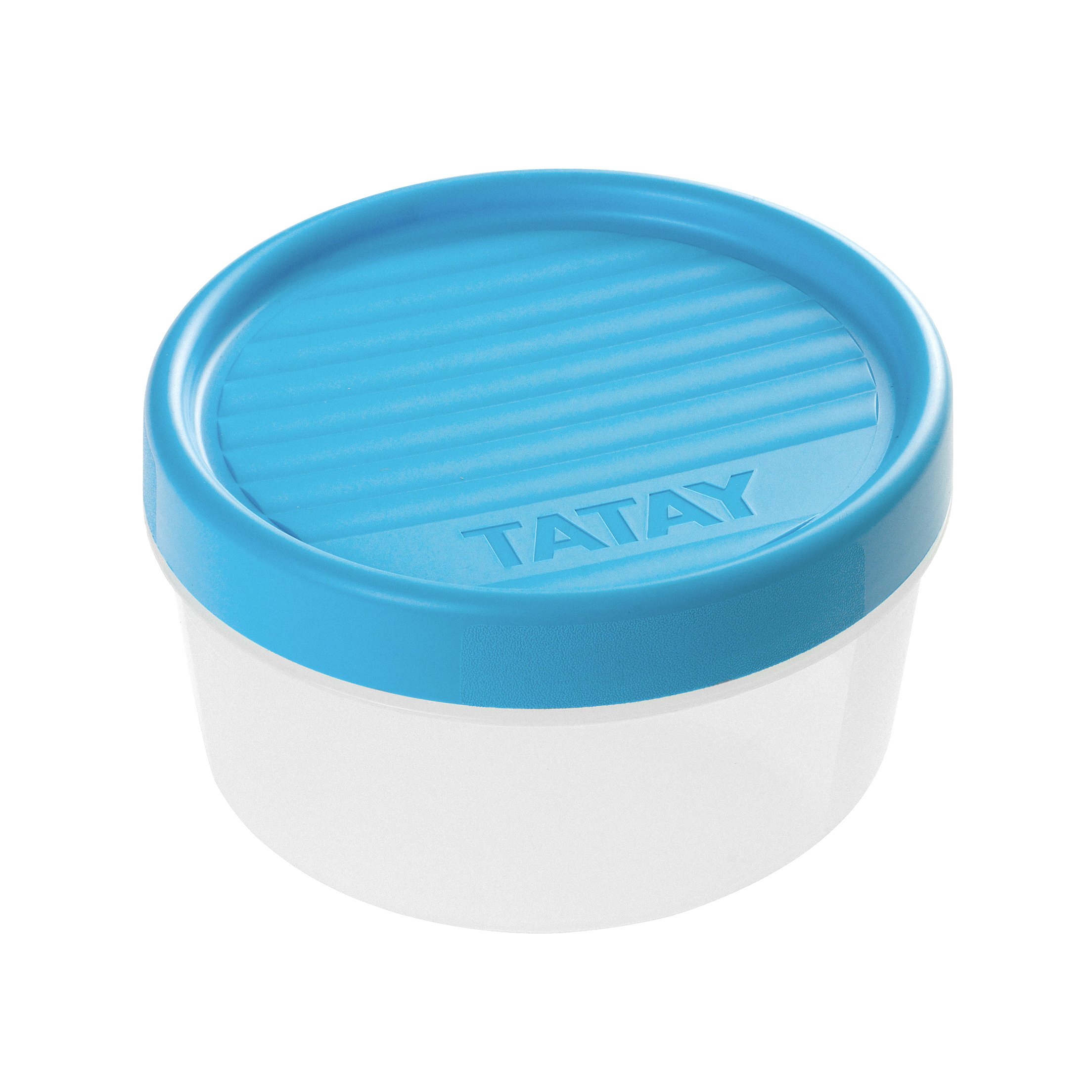 TATAY Food Container 0.5L Twist | Screw-Top Lid | Plastic Food Containers with Lids | Microwave, Dishwasher, Fridge & Freezer Safe | BPA-Free Plastic | 12x12x6.6 cm, Blue