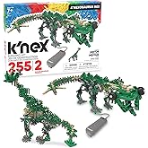 K'NEXosaurus Rex Building Set, 255 Pieces, 2 Builds, Motorized Movement, Stem Dinosaur, Construction Building Learning Toy fo