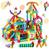 TOKBLOK Magnetic Blocks for 3 Years Old Girls Boys Magnetic Building Sticks Preschool Educational Learning STEM Toys Toddler Montessori Magnet Toys Kids Gift - 76Pcs Starter Set