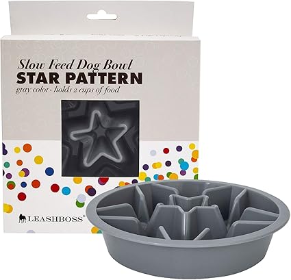 Pet Supplies Leashboss Slow Feed Dog Bowl For Raised Pet Feeders