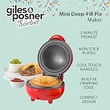 Giles & Posner Mini Pie Maker EK4914 Red 12.5 cm Non-Stick Plate view 2