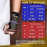 INDEEMAX Copper Infused Wrist Support Sleeve Pair Left Right Thumb Loop Black M view 4