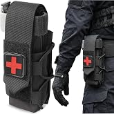 Woltechz Tactical Tourniquet Holder for CAT GEN 7 or Older, IFAK TQ Pouch with Molle Clips, Quick Access Pouch for Police, EMT, Security, Outdoor &amp; Survival Use, Fits Duty Belt, Vest, or Backpack