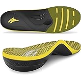 WalkHero Heavy Duty Arch Support Inserts,220+ lbs Plantar Fasciitis Insoles for Men Women,Pain Relief Orthotic Insert for Flat Feet,Standing All Day or Daily Walking Mens 9-9.5 | Womens 11-11.5