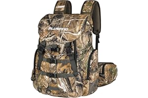 PLUSINNO Hunting Backpack for Hunting Essentials, 45L Waterproof Hunting Gear with Rain Cover, & Padded Scabbard Carry System For Deer Hunt Accessories, Hunt Gift For Men