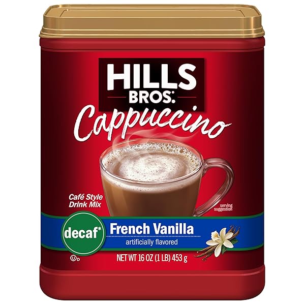 HILLS BROS DECAF FRENCH VANILLA CAPPUCCINO MIX, EASY...