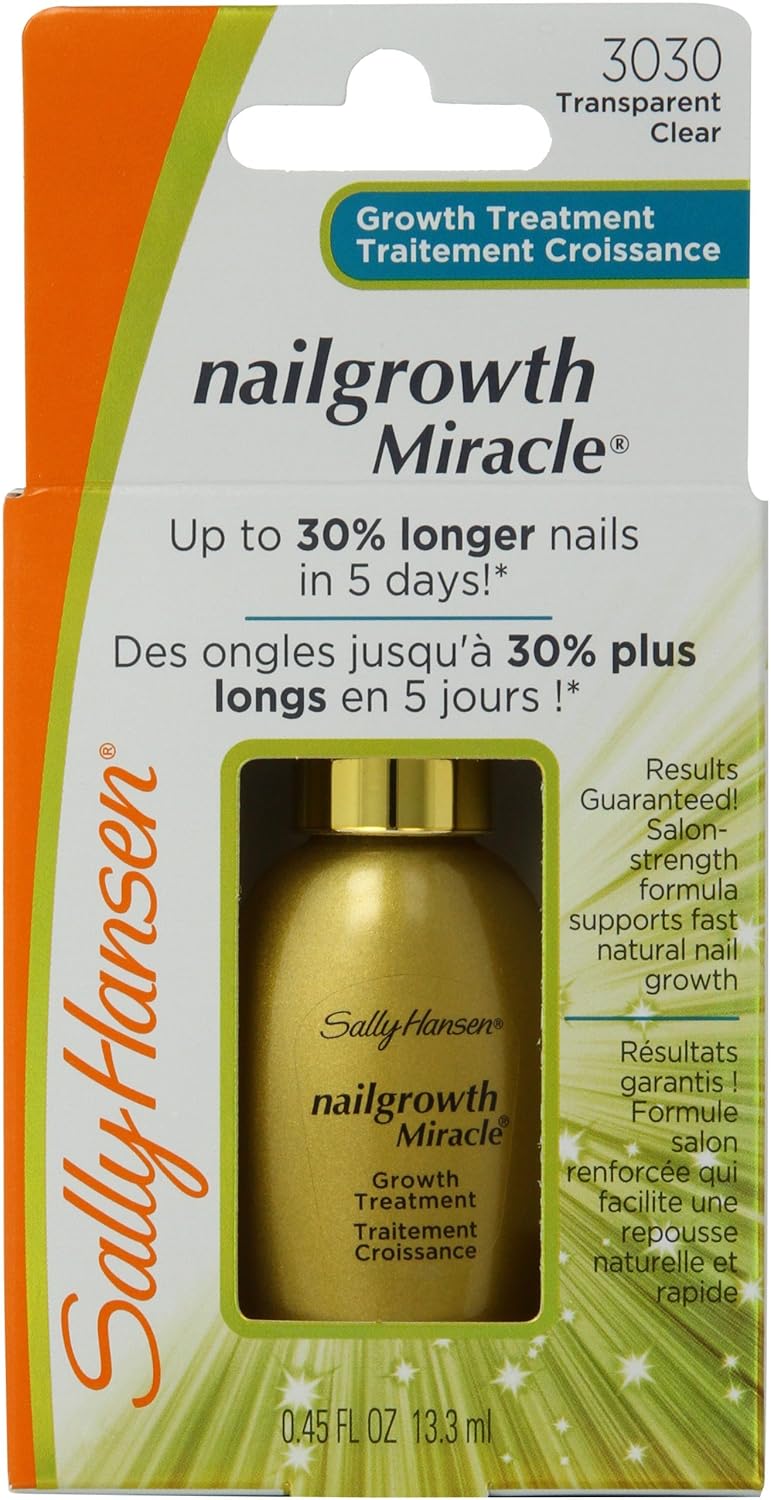 Sally Hansen Nailgrowth Miracle Serum, Clear [3074], 0.37 oz (Pack of 2): Beauty