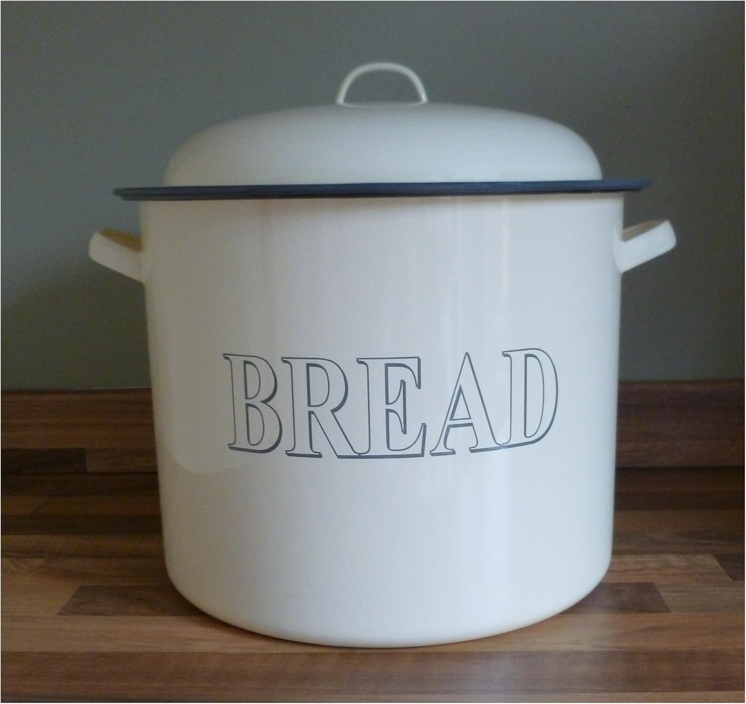 Falcon Enamel 28cm Round Bread Bin Cream Amazon.co.uk Kitchen & Home