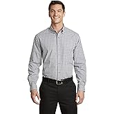 Port Authority Men's Gingham Easy Care Long Sleeve Button-Down Shirt