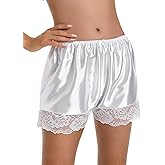 Satini Women's Lingerie Lace Briefs Panties French Knickers Satin Shorts