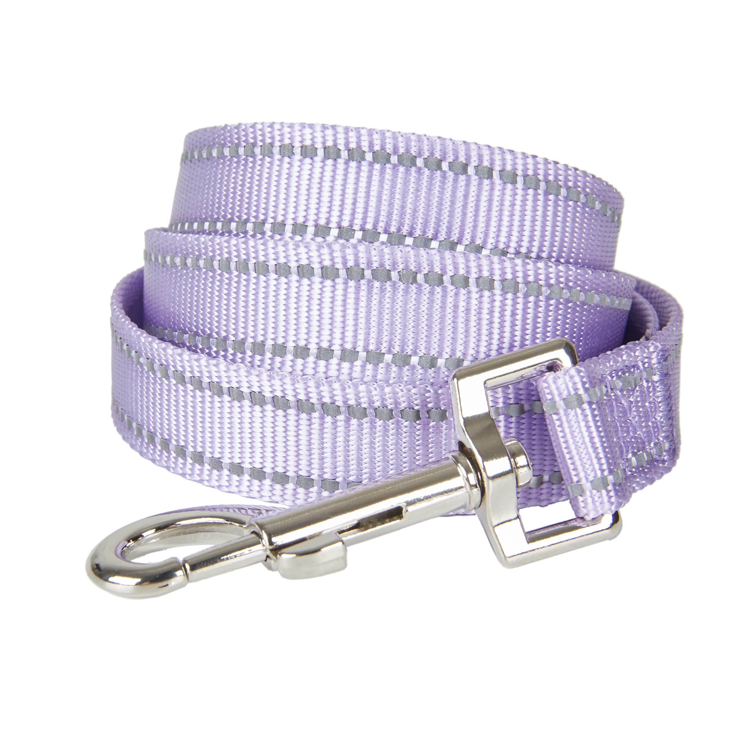 Petiry Reflective Nylon Dog Lead with Handle Padding for Small Medium Large Dog (Length 120cm,Lilac)