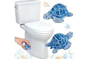 SRCVYLT 2Pcs Turtle Toilet Bolt Covers Decorative,Sea Turtle Bathroom Accessories Decor,Toilet Bolt Caps Decorative for Coastal Home Beach House, Easy to Install