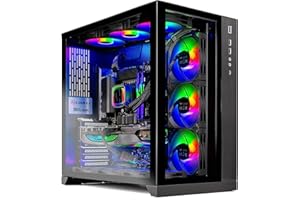 SKYTECH GAMING Skytech O11D Gaming PC Desktop, Ryzen 7 7800X3D 4.2 GHz (5GHz Turbo Boost), AMD RX 7800XT 16GB GDDR6, 1TB Gen4 SSD, 32GB DDR5 RAM 5600 RGB, 750W Gold PSU, 360mm ARGB AIO, Wi-Fi, Win 11 Home