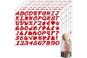 Starboling Letter Stickers,1 inch 10 Sheets Red Alphabet Sticker,Self Adhesive Vinyl Letter Stickers Mailbox Numbers,Self Adhesive Letters Stickers for Bulletin Boards Classroom Home Decor