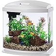 Aqueon LED MiniBow Aquarium Kit with SmartClean Technology, White, 2.5 Gallon