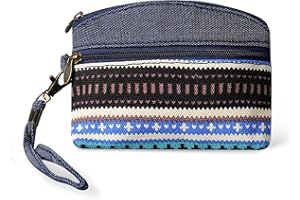 Abberry Cute Coin Purse for Women - Small Wallets with Floral Design | Lightweight & Durable, 100% Cotton Fabric | Zipper Closure, Perfect Size for Daily Use & Travel