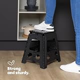 LIVIVO Folding Step Stool Two Tier Anti Slip Lightweight Compact view 5