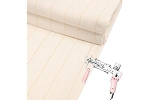 zowwfast 79" x 85" Tufting Cloth with Marked Lines, Punch Needle Fabric for Punch Needle, Cut/Loop Pile Tufting GunPerfect Tufting Fabric for Rug Hooking, Punch Needle Frame