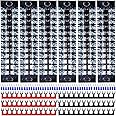 Terminal Blocks 12 Position 62PCS Set, Screw Terminal Block with Cover Connector, Bus Bar Terminal Block 12V Dual Row Wire Busbar Terminal Block 600V 15A for DIY Small Electrical Home Circuit Projects