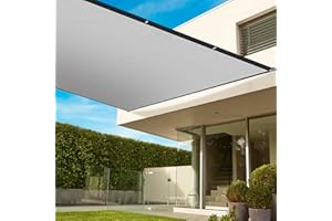 DIIG Pergola Shade Cover 6'X10' Outdoor Sun Shade Cloth with Grommets Shade for Patio, Carport, Backyard (Grey Color)