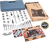 Hi-Spec 39pc Imperial SAE & Metric Tap & Die Set with Wrenches & Gauge view 7