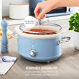 Swan Retro Slow Cooker 3.5L with 3 Temperature Settings Blue view 5