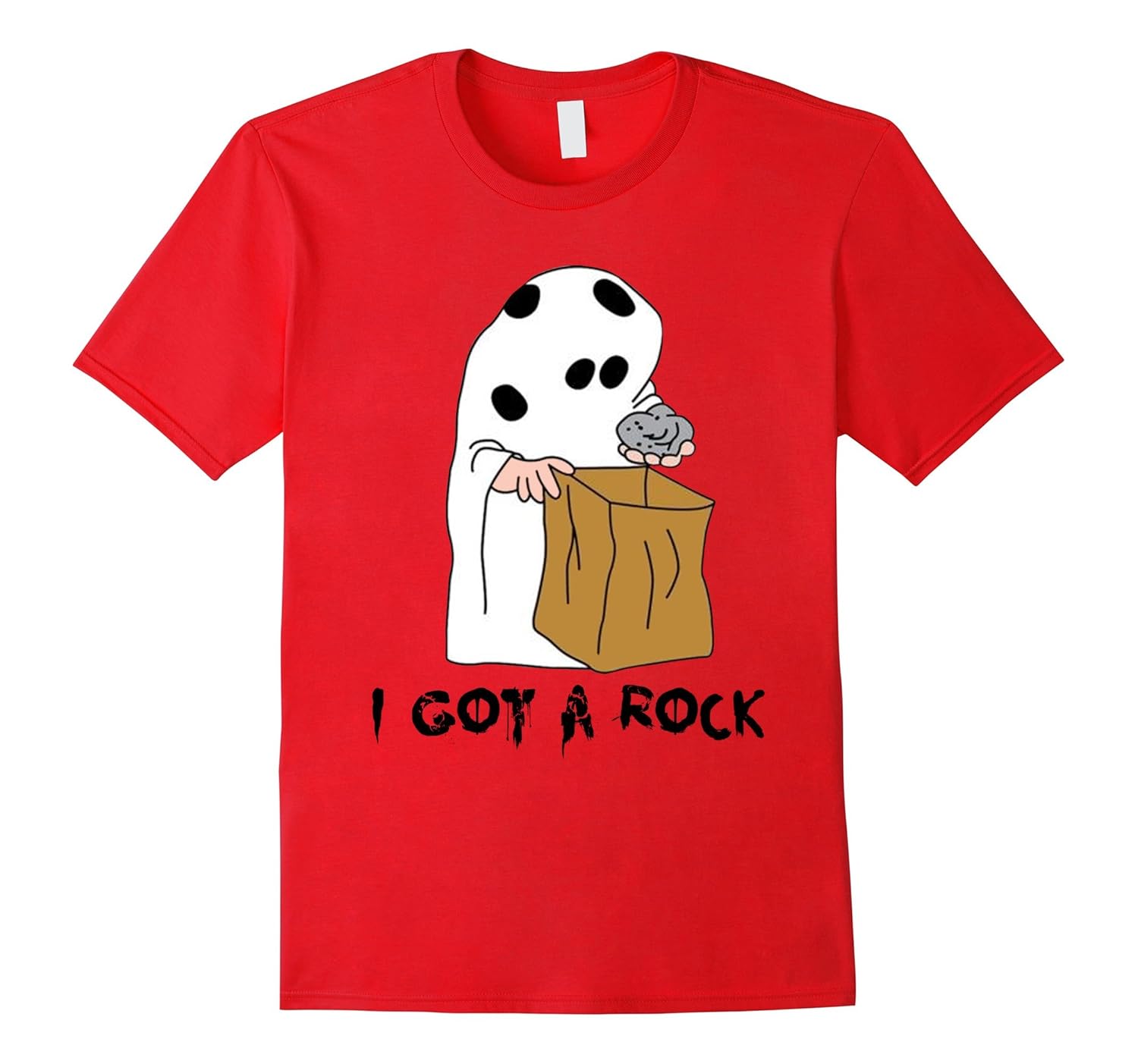 I Got A Rock - Funny Ghost Halloween T-shirt-ANZ