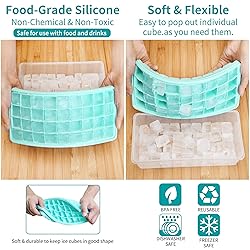 Food-grade Silicone Ice Cube Tray with Lid and