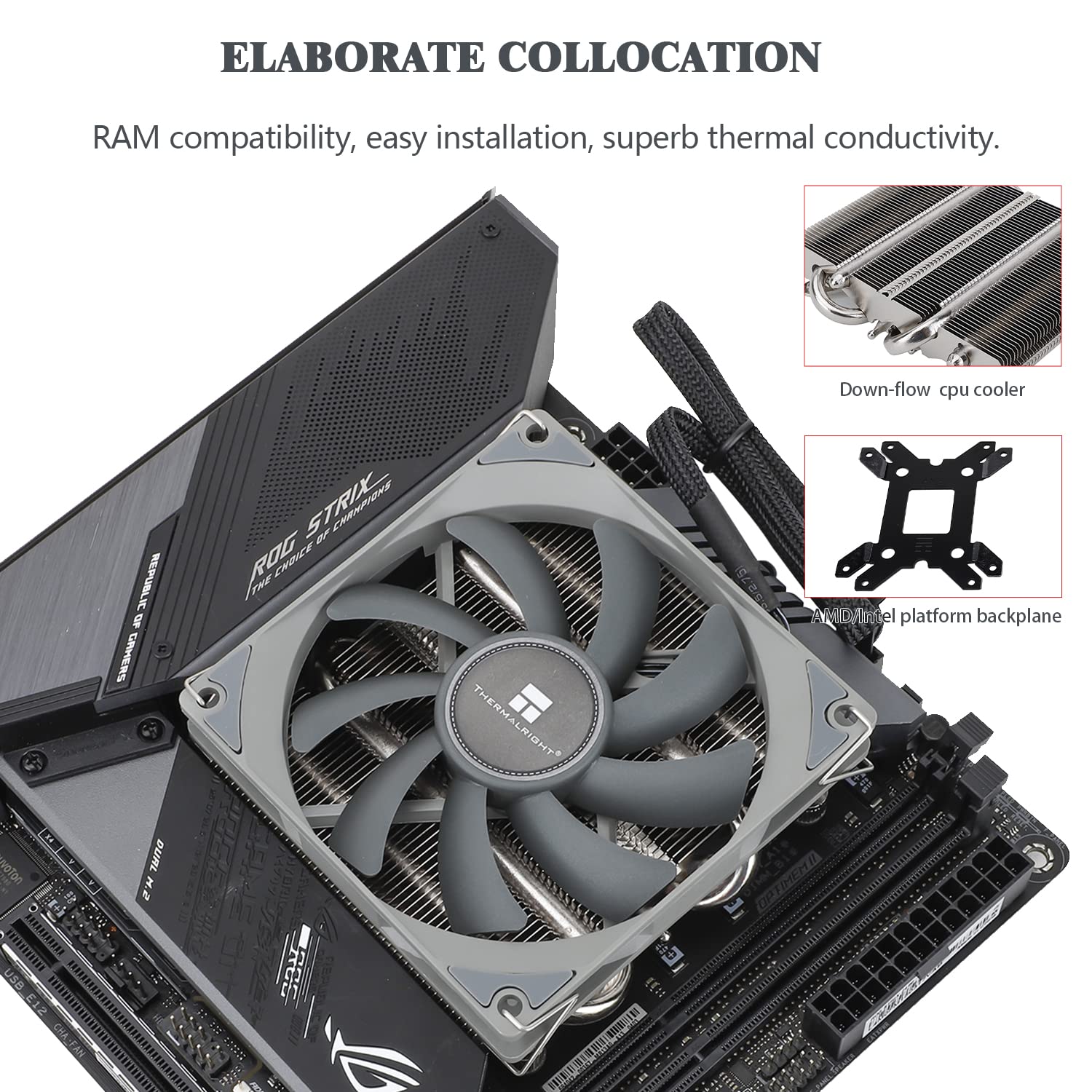 Thermalright AXP90 X36 Low Profile ITX CPU Cooler, 36mm Height, TL-9015 Slim PWM CPU Fan, Computer ITX Heatsink Cooler, for AMD:AM4 AM5/Intel LGA1150/1151/1200/1700