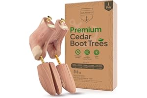 HOUNDSBAY Boot Trees, Cedar Boot Tree for Men, Shoe Tree for Boots, Boot Stretcher & Shaper