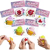 6PCS Cake Squishy Kit, Dessert Squishys Fidget Toys for Kids, Cute Cake Fufu Squeeze Squishy Pack, Big Squishies Toys for Stress Relief, Party Favors, Gifts (Birthday Cake, Ice Cream)
