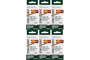 Stim-U-Dent Original, The Un-Plastic Plaque Removers, Mint-Flavored, 200 Count Box (Pack of 6)