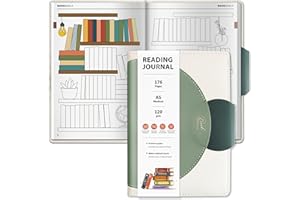 BIROYAL Reading Journal with 52 Reviews & Progress Tracking - Book Journal Reading Log 176 Pages - A5 Hardcover Reading Tracker Journal - Gift for Book Lovers & Readers - Keeping Notes on Your Favorite Books