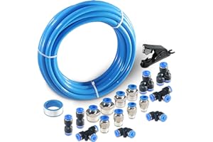 MSAEIQUN Pneumatic Tubing Blue Polyurethane PU Air Hose Pipe Tube Kit 8mm or 5/16 OD 5mm ID 10 Meter 32.8ft for Air Line or F