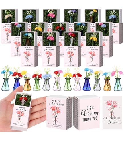 Oneant 24 Sets Employee Appreciation Gifts Bulk Luminous Mini Vases - View #5