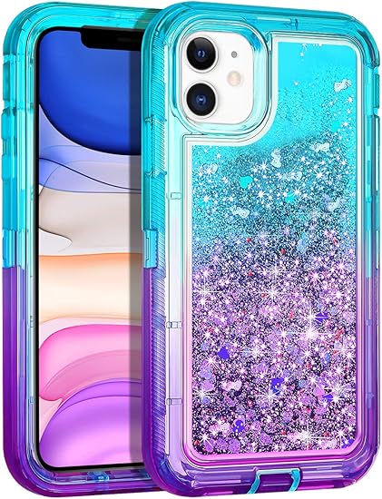 Amazon Com Wollony For Iphone 11 Case Glitter Heavy Duty Girly