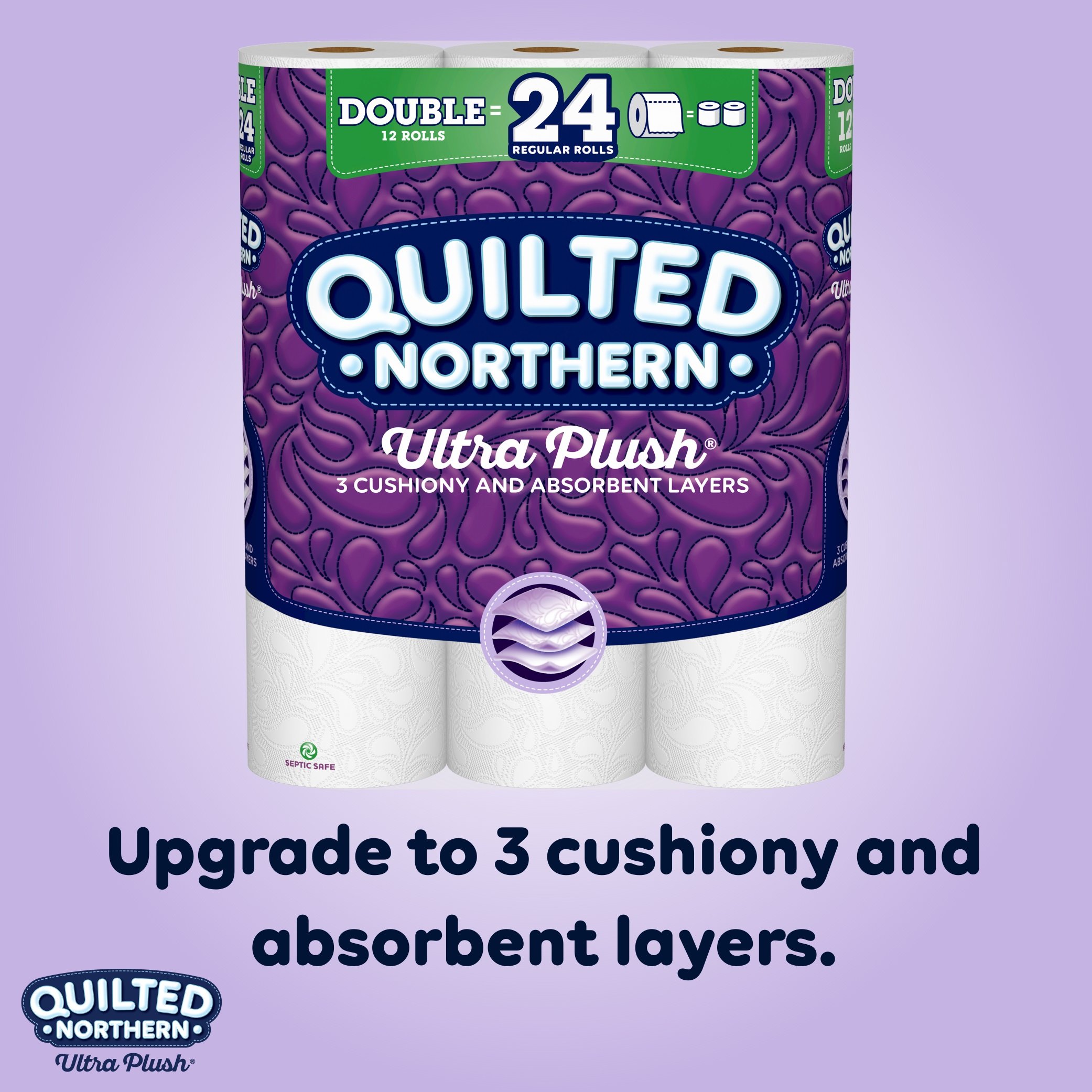 Quilted Northern Ultra Plush Toilet Paper, 12 Double Rolls, 12 = 24 Regular Rolls - Image 6