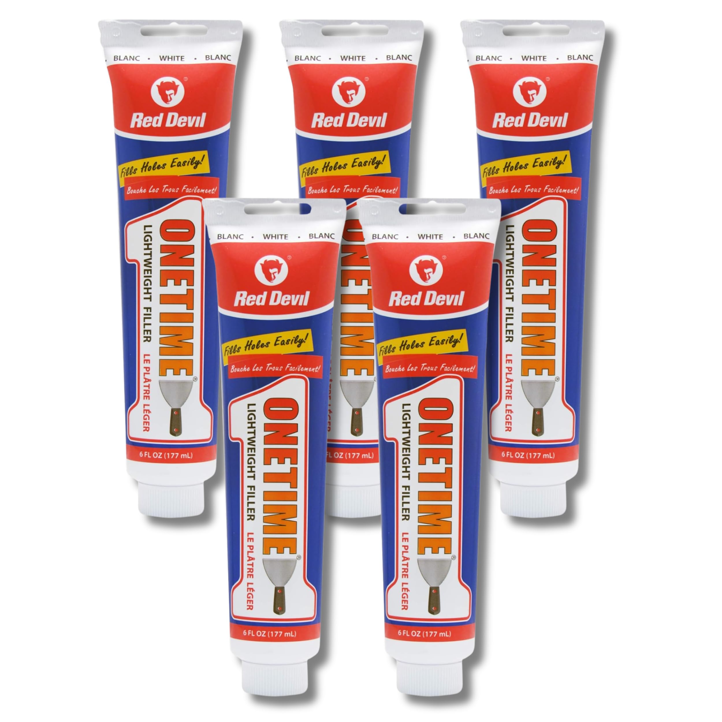 Red Devil 0545 ONETIME Lightweight Spackling, 6 Oz. Squeeze Tube, Made in USA