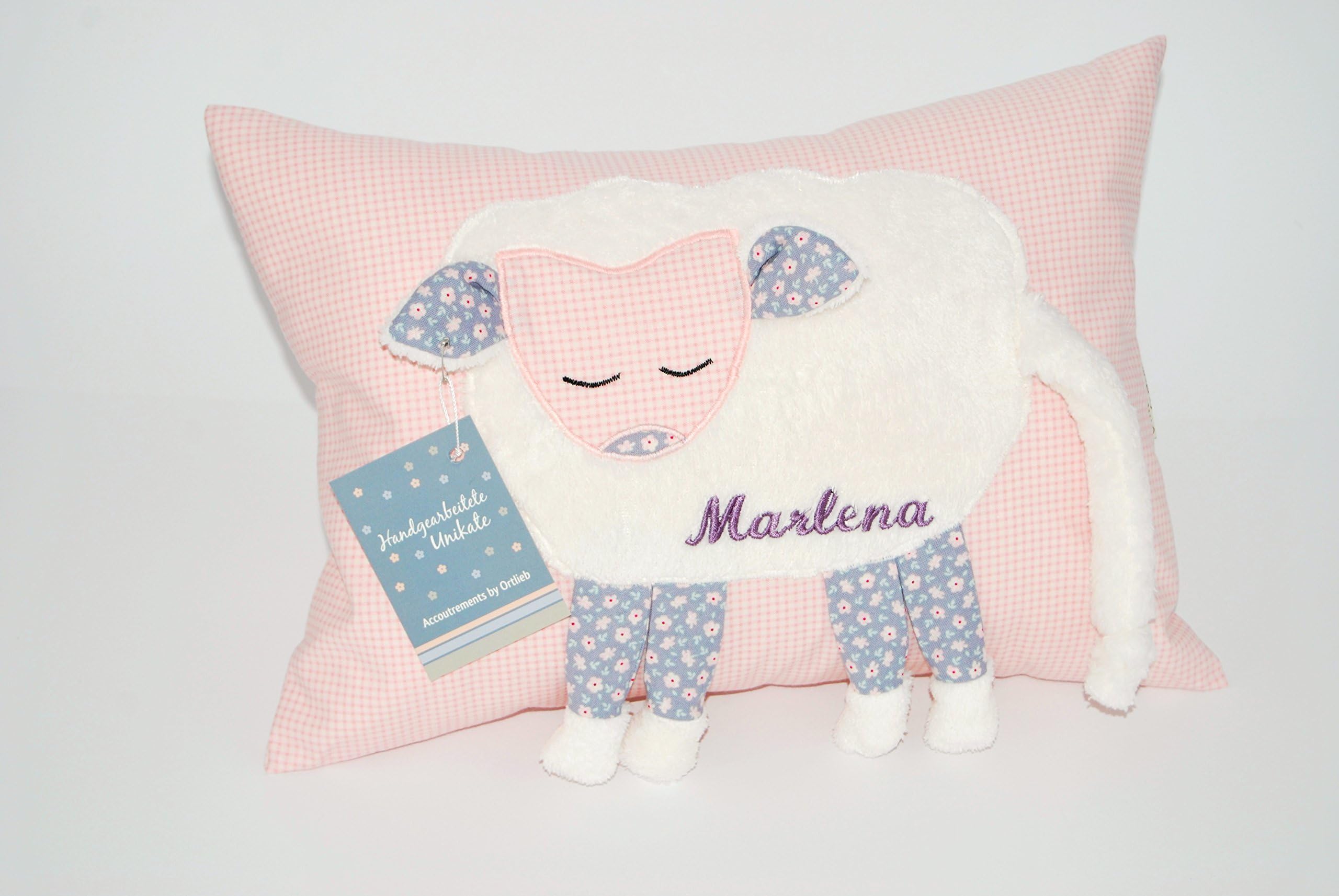 Adorable Baby Pillow, pink, baby shower, baby girl, flowers, customized baby gift