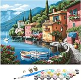 Kaieteur Painting by Numbers Kit 16x20 Sea View DIY Canvas with 24 Colors view 1