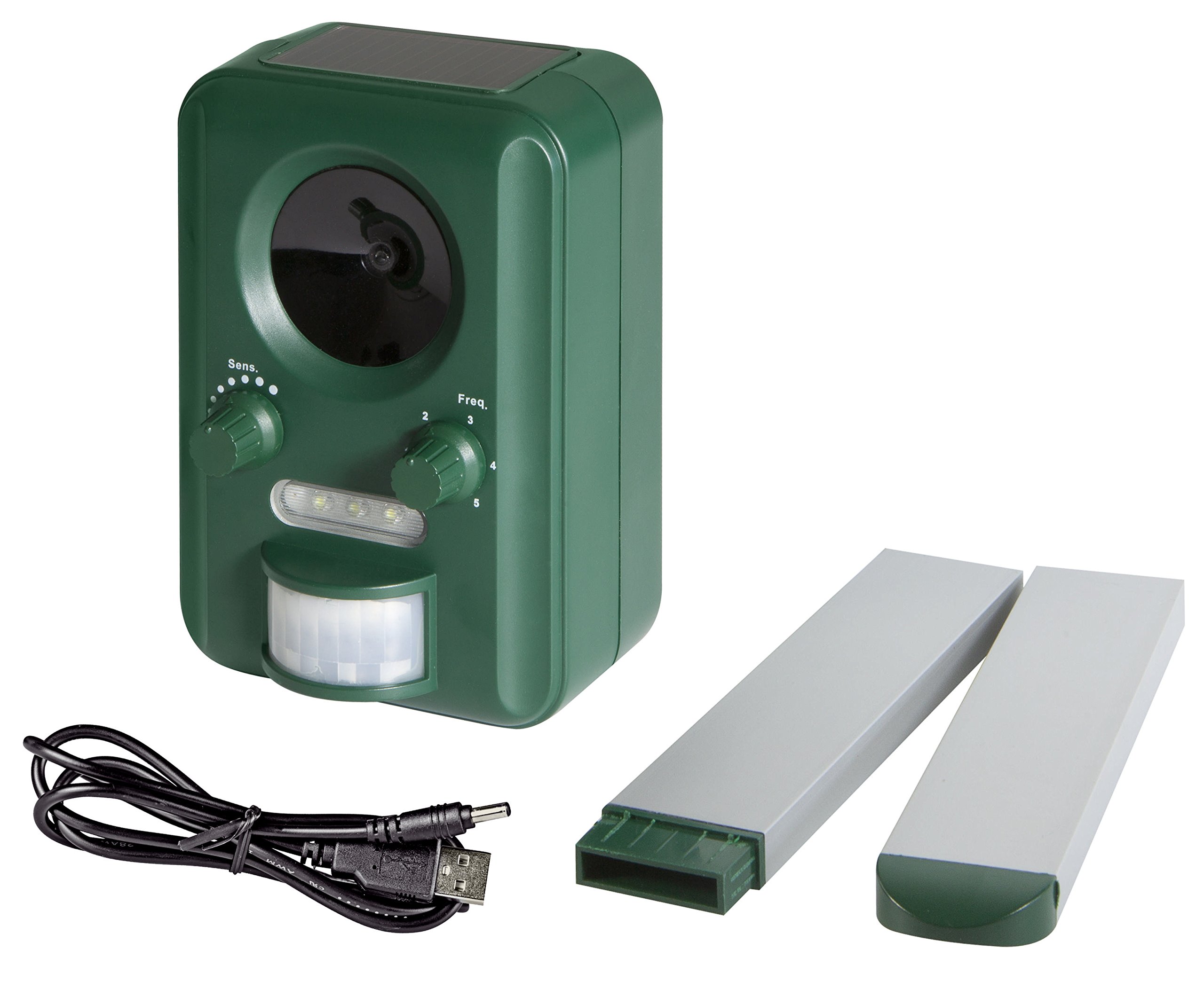 Windhager 05045 Solar Guard Animal Repellent, Animal Repellent with Motion Sensor, Black, Up to 60 m²