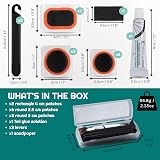 VeloChampion Bike Tyre Repair Kit with Patches 11, 3 Levers, Vulcanising view 5