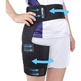 Wisesso Hip Brace, Groin Wrap Hip Braces for Sciatica Pain Relief, Blue | Thigh Support for Groin, Thigh, Hamstring, Pulled Muscle Injury, Sciatic Nerve Brace For Men and Women