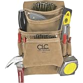 Custom Leathercraft CLC I923X Suede Carpenter's Nail and Tool Bag, 10 Pocket