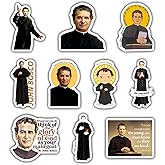 (10PCS) Saint John Bosco Stickers - Christian Catholic Gift Waterproof Vinyl Sticker Decal for Laptop Water Bottle or Car 3 Inches