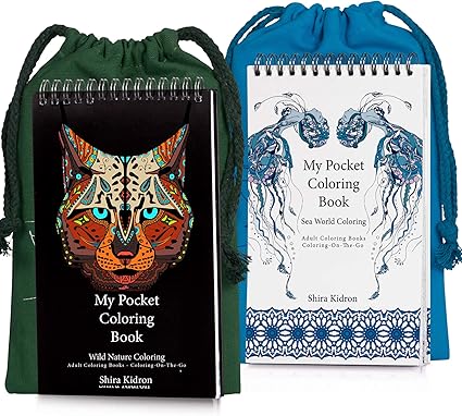 Download Amazon Com Coloring On The Go Coloring Books Set For Adult Grownups 148 Hr Coloring Pages W Durable Designed Pouch Hardcover Spiral Bound Format Portable Diy Craft Creative Kit Be Creative Everywhere