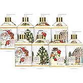 Seasonal Wishes Holiday Hand Soap 21.5oz 8 pack, Holiday Scents - Jingle Bells, Christmas Tree, Snow Man, Lavender Cheer, Home and Body Company